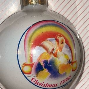 Grateful Dead 1996 Ornament with 5 small mystery GD stickers New!Rainbow/Earth